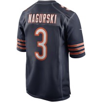 Men's Chicago Bears Bronko Nagurski Number 3 Nike Navy Game Retired Player Jersey