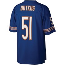 Men's Chicago Bears Dick Butkus Number 51 Mitchell & Ness Navy Retired Player Legacy Replica Jersey