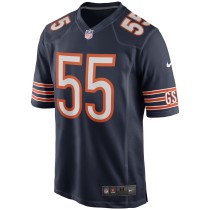 Men's Chicago Bears Lance Briggs Number 55 Nike Navy Game Retired Player Jersey