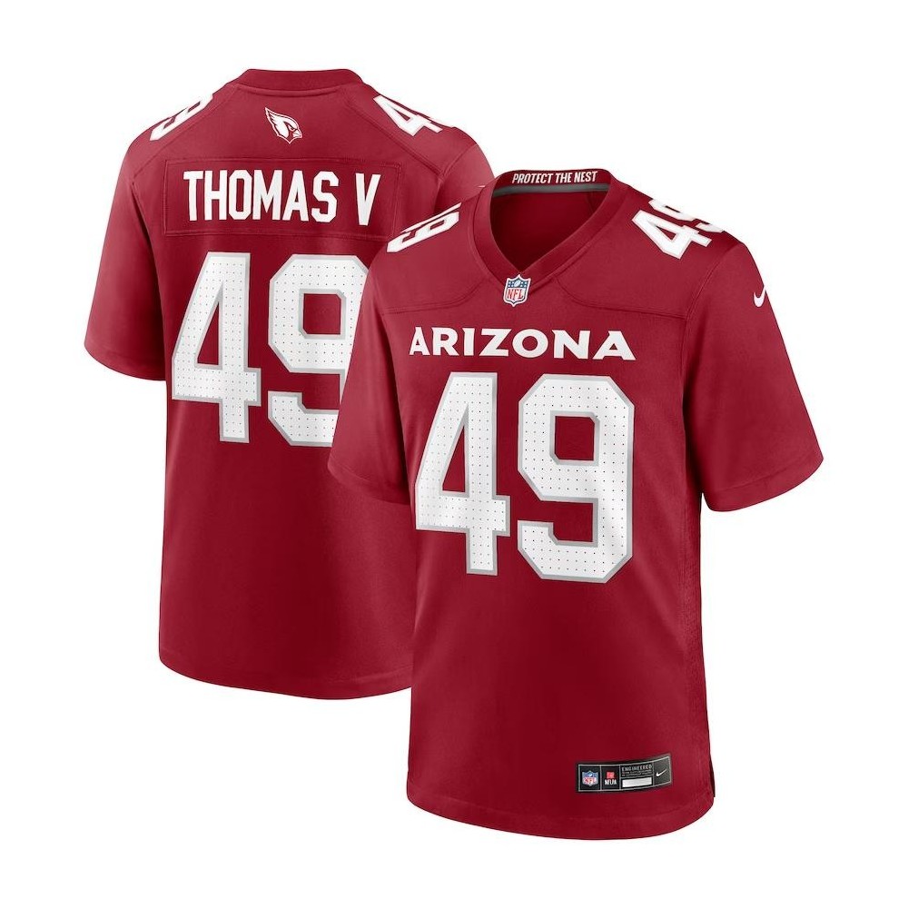 Men's Arizona Cardinals Starling Thomas V Number 49 Nike Cardinal Team Game Jersey