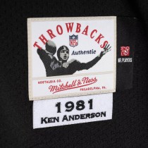 Men's Cincinnati Bengals 1981 Ken Anderson Number 14 Mitchell & Ness Black Authentic Throwback Retired Player Jersey