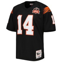 Men's Cincinnati Bengals 1981 Ken Anderson Number 14 Mitchell & Ness Black Authentic Throwback Retired Player Jersey