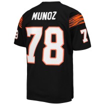 Men's Cincinnati Bengals Anthony Muñoz Number 78 Mitchell & Ness Black Authentic Throwback Retired Player Jersey