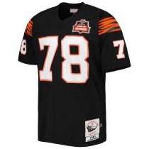 Men's Cincinnati Bengals Anthony Muñoz Number 78 Mitchell & Ness Black Authentic Throwback Retired Player Jersey