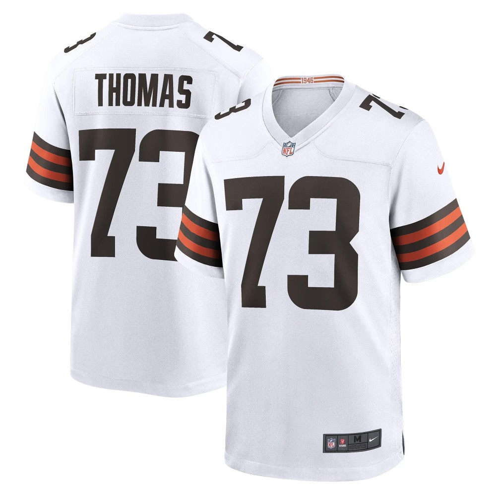 Men's Cleveland Browns Joe Thomas Number 73 Nike White Retired Game Player Jersey