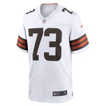 Men's Cleveland Browns Joe Thomas Number 73 Nike White Retired Game Player Jersey