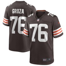 Men's Cleveland Browns Lou Groza Number 76 Nike Brown Game Retired Player Jersey