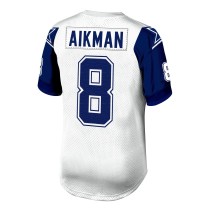 Men's Dallas Cowboys 1994 Troy Aikman Number 8 Mitchell & Ness White Authentic Throwback Retired Player Jersey