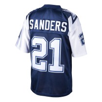 Men's Dallas Cowboys 1995 Troy Aikman Number 21 Mitchell & Ness Navy Authentic Throwback Retired Player Jersey