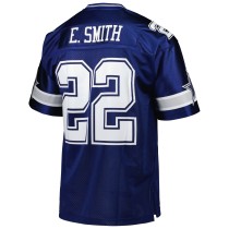 Men's Dallas Cowboys 1996 Emmitt Smith Number 22 Mitchell & Ness Navy Authentic Throwback Retired Player Jersey