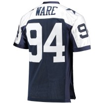 Men's Dallas Cowboys DeMarcus Ware Number 94 Mitchell & Ness Navy 2011 Authentic Throwback Retired Player Jersey