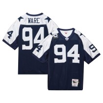 Men's Dallas Cowboys DeMarcus Ware Number 94 Mitchell & Ness Navy 2011 Authentic Throwback Retired Player Jersey