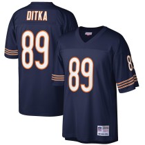 Men's Chicago Bears Mike Ditka Number 89 Mitchell & Ness Navy Retired Player Legacy Replica Jersey