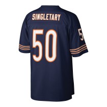 Men's Chicago Bears Mike Singletary Number 50 Mitchell & Ness Navy Retired Player Legacy Replica Jersey