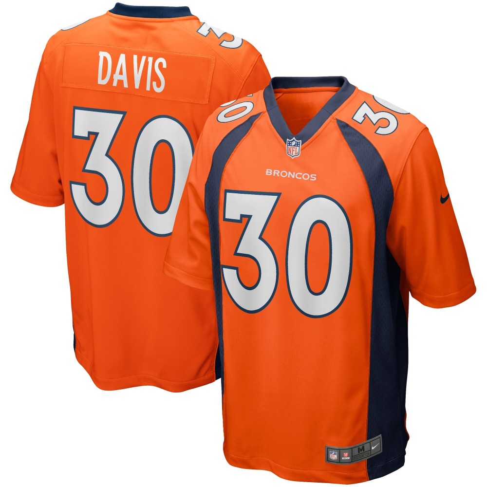 Men's Denver Broncos Terrell Davis Number 30 Nike Game Retired Player Jersey