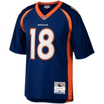 Men's Denver Broncos Peyton Manning Number 18 Mitchell & Ness Navy Legacy Replica Jersey