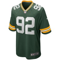 Men's Green Bay Packers Reggie White Number 92 Nike Green Game Retired Player Jersey