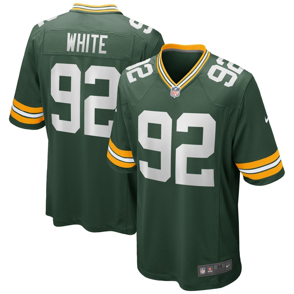 Men's Green Bay Packers Reggie White Number 92 Nike Green Game Retired Player Jersey