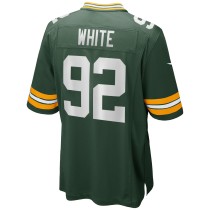 Men's Green Bay Packers Reggie White Number 92 Nike Green Game Retired Player Jersey