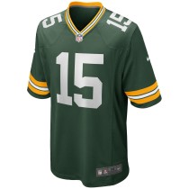 Men's Green Bay Packers Bart Starr Number 15 Nike Green Game Retired Player Jersey