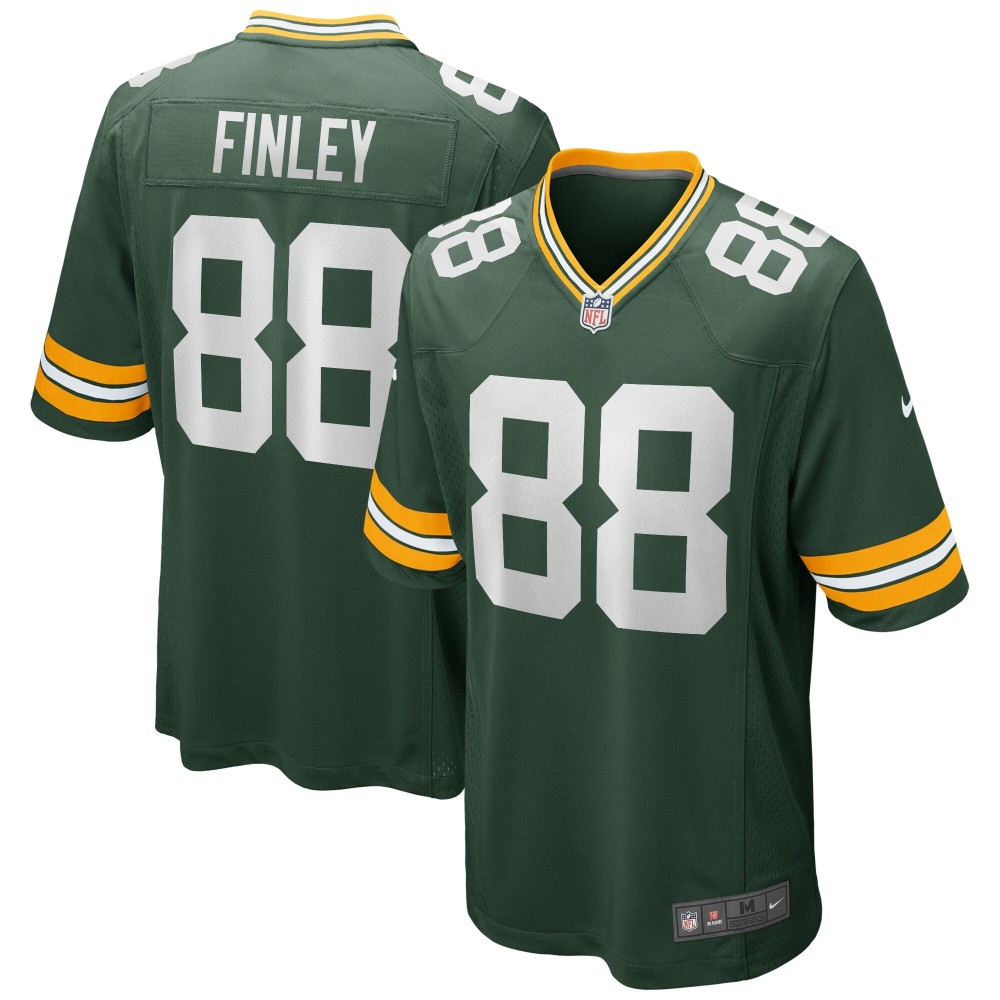 Men's Green Bay Packers Jermichael Finley Number 88 Nike Green Game Retired Player Jersey