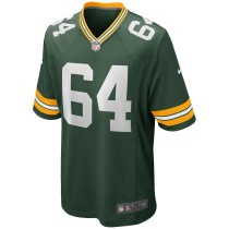 Men's Green Bay Packers Jerry Kramer Number 64 Nike Green Game Retired Player Jersey